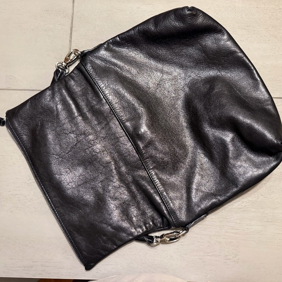 Pulicati Leather Hobo Black bag (medium) + extra strap - Picture 2 of 6
